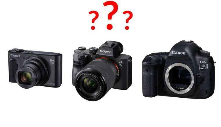 Welche Kamerasystem ist das richtige für mich? Sollte ich eine DSLR (Spiegelreflex Kamera), eine DSLM (spiegellose Systemkamera), eine Bridgekamera oder eine Kompaktkamera kaufen