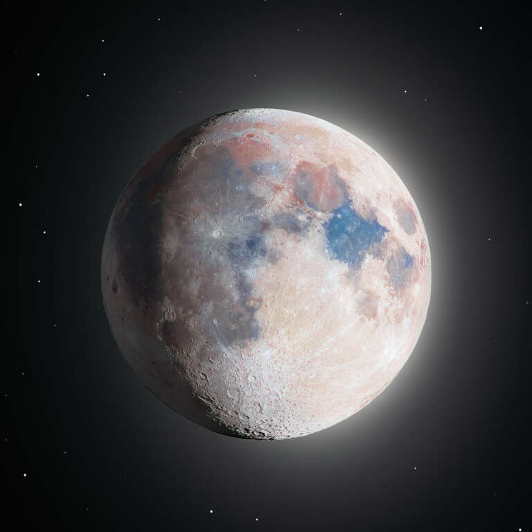 Our Moon von Astrofotograf Stefan Liebermann - Here another photo of the waxing gibbous moon (around 90%). I used the HDR method for the moon: The 90% bright moon was taken, the full moon was captured and the stars were taken seperately. In the end I merged all together in one single photo.